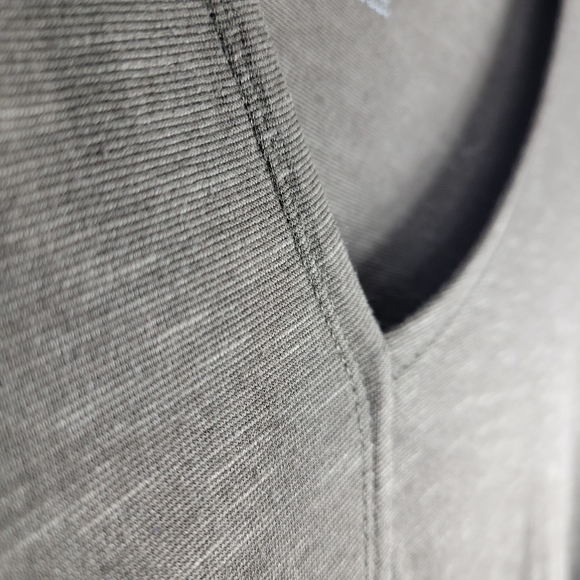 New Horny Toad Pirouette Ruched Asymmetric Long Sleeve Knit Midi Sheath Dress - Picture 6 of 12